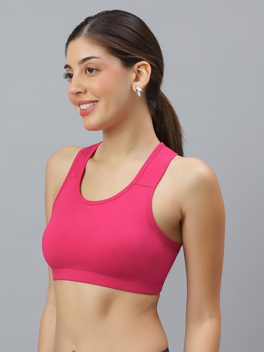 OPULENCE ATTIRE Women's cotton Non Wired Racer Back Sports Bra for Gym, Cardio, Zumba and Yoga | Everyday Active Wear for Girls | Size 32B to 42B - Image 12