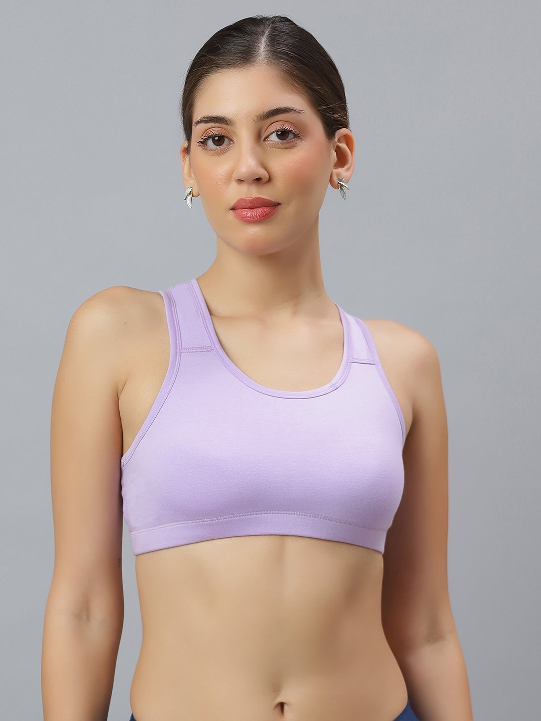 OPULENCE ATTIRE Women's cotton Non Wired Racer Back Sports Bra for Gym, Cardio, Zumba and Yoga | Everyday Active Wear for Girls | Size 32B to 42B - Image 2