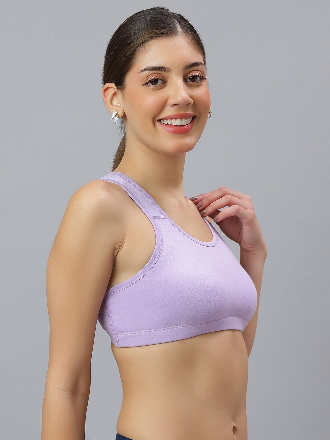 OPULENCE ATTIRE Women's cotton Non Wired Racer Back Sports Bra for Gym, Cardio, Zumba and Yoga | Everyday Active Wear for Girls | Size 32B to 42B - Image 4